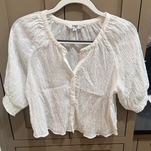 BB Dakota by Steve Madden White Button-Up Blouse